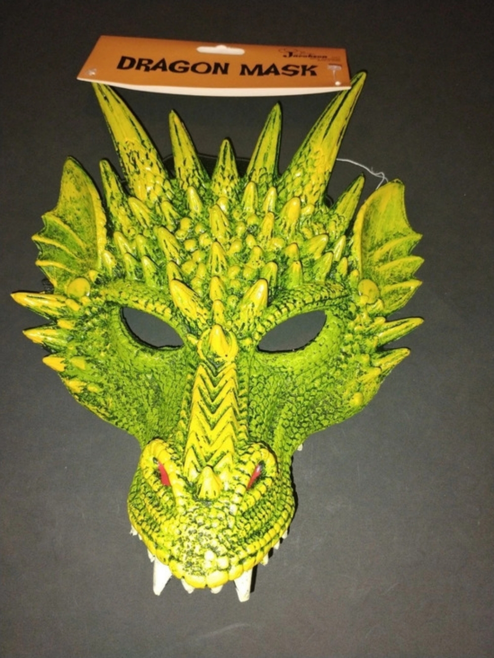 Jacobson Hat Company Rubber Dragon Mask Green & Black